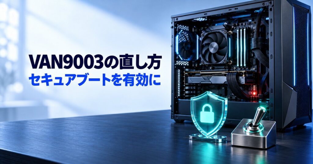 VALORANTのVAN9003の直し方｜セキュアブートとTPM 2.0の有効化