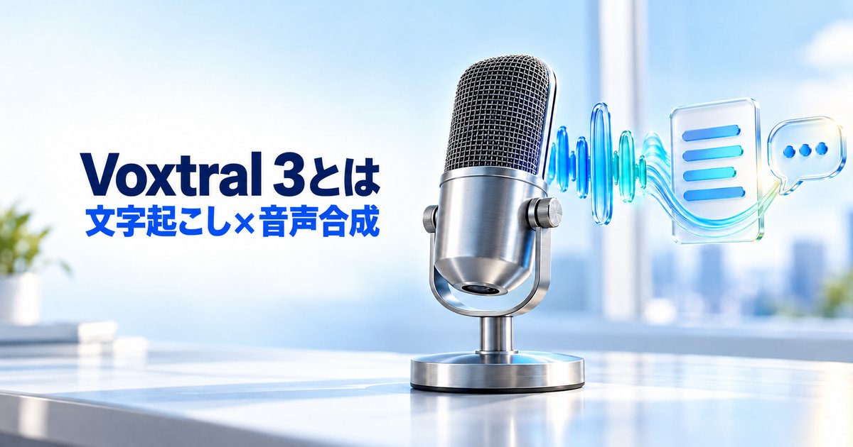 Voxtral 3とは？4モデルの料金・日本語・PCで動くかを初心者向けに解説