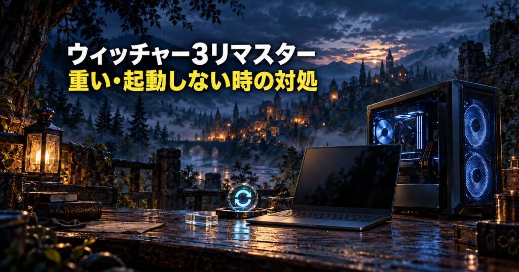 ウィッチャー3リマスターが重い・起動しない時の対処｜セーブ不具合と設定の目安