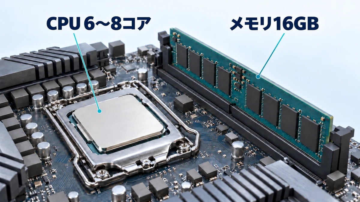 WQHD 144Hzを検討するときのCPU 6〜8コアとメモリ16GBの構成例